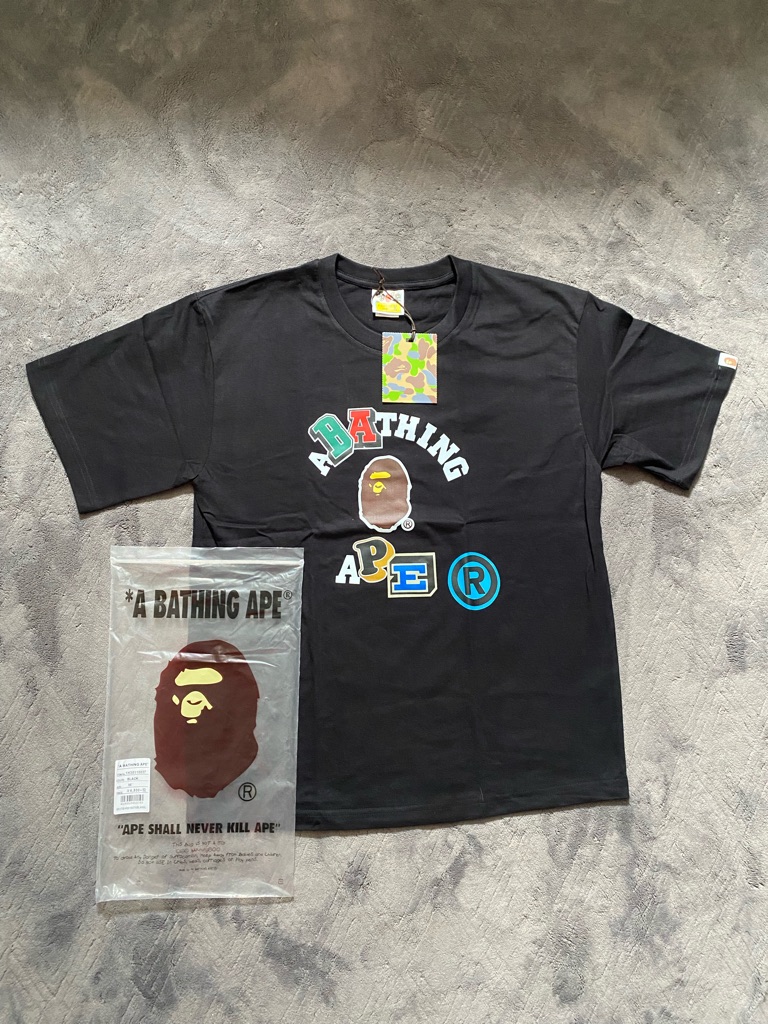 Bape Black Short Sleeve Logo Tee